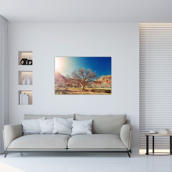 Slika stabla u pustinji (90x60 cm)