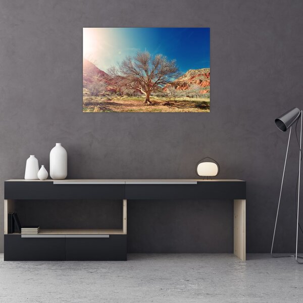 Slika stabla u pustinji (90x60 cm)