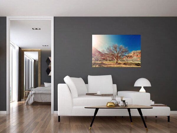 Slika stabla u pustinji (90x60 cm)