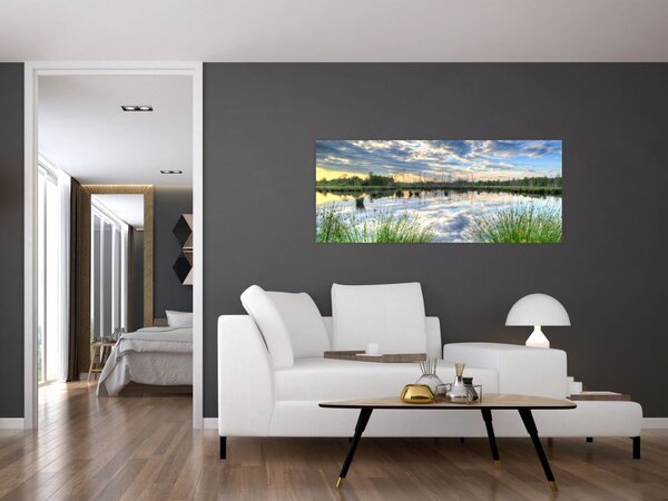 Slika jezera s trskom (120x50 cm)