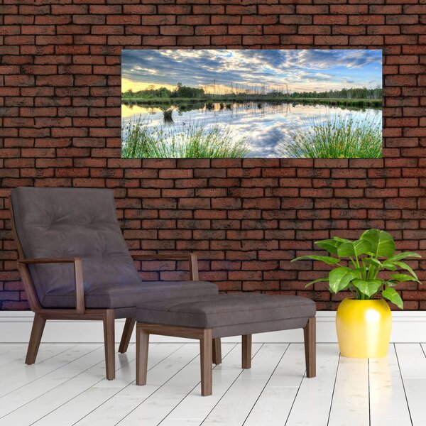 Slika jezera s trskom (120x50 cm)