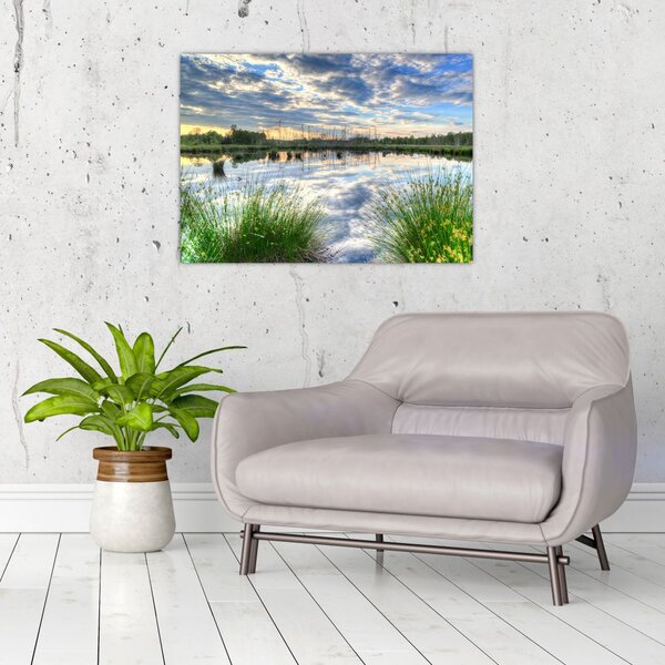 Slika jezera s trskom (70x50 cm)