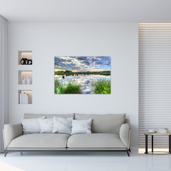 Slika jezera s trskom (90x60 cm)