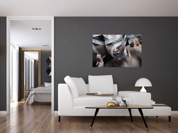 Slika žene s vrpcom (90x60 cm)
