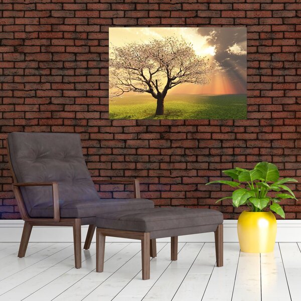 Slika stabla na livadi (90x60 cm)