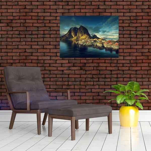 Slika ribarskog sela u Norveškoj (70x50 cm)
