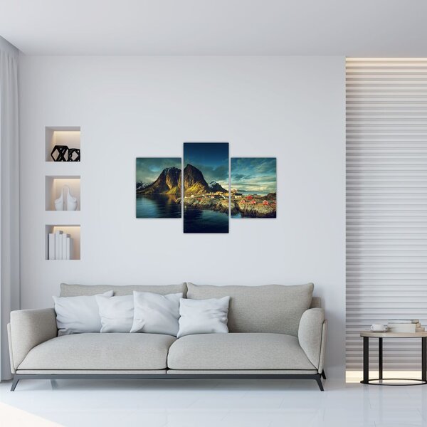 Slika ribarskog sela u Norveškoj (90x60 cm)