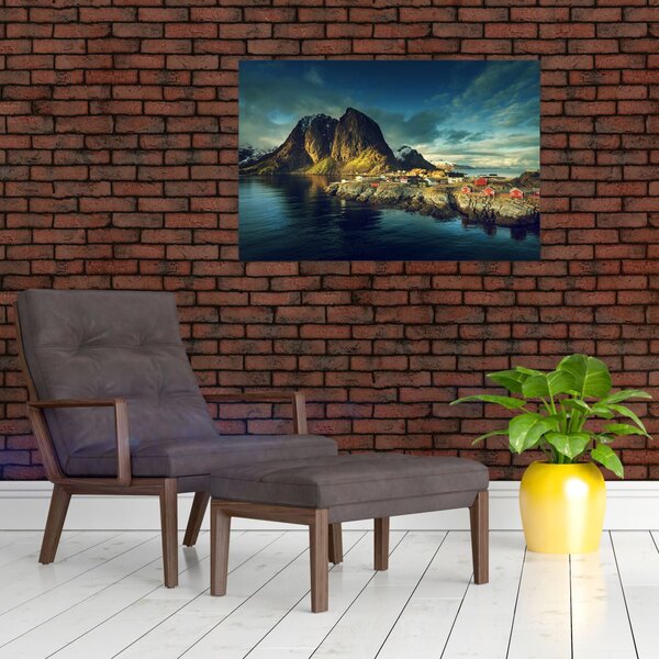 Slika ribarskog sela u Norveškoj (90x60 cm)