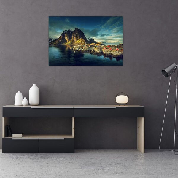 Slika ribarskog sela u Norveškoj (90x60 cm)