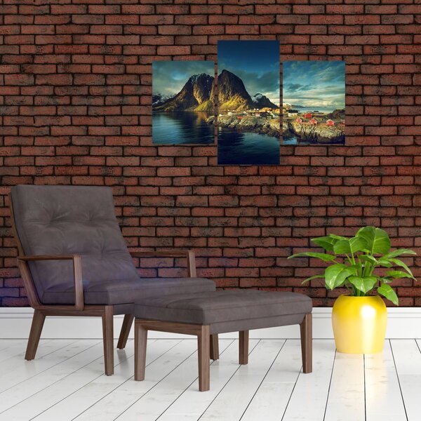 Slika ribarskog sela u Norveškoj (90x60 cm)