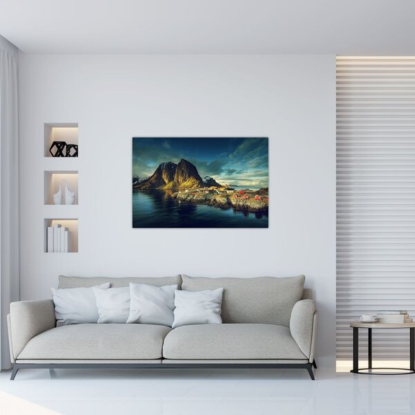 Slika ribarskog sela u Norveškoj (90x60 cm)