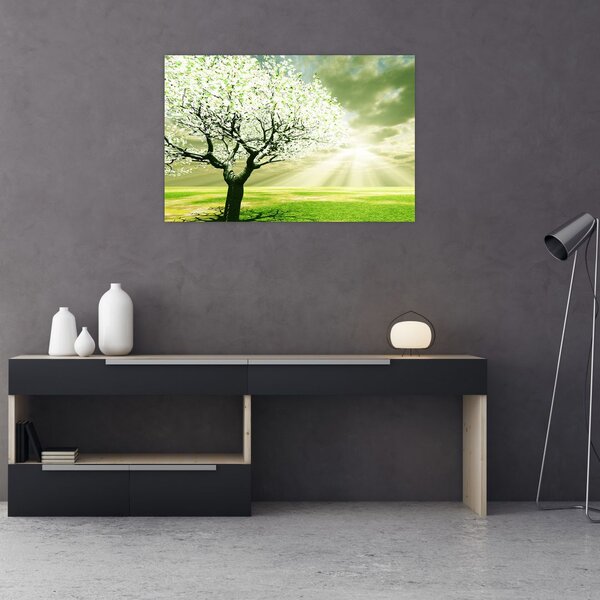 Slika stabla na livadi (90x60 cm)