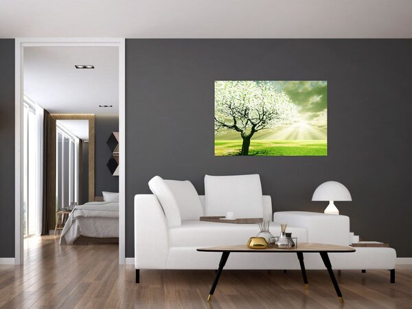 Slika stabla na livadi (90x60 cm)