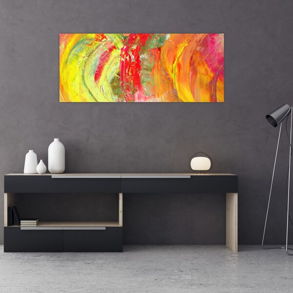 Slika apstrakcije - slikanje (120x50 cm)