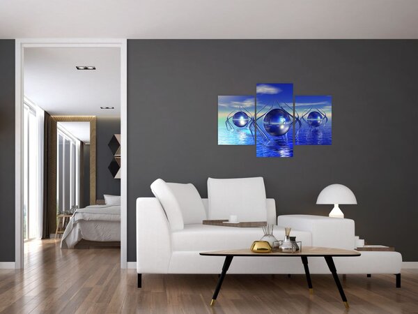 Slika apstrakcije - voda (90x60 cm)