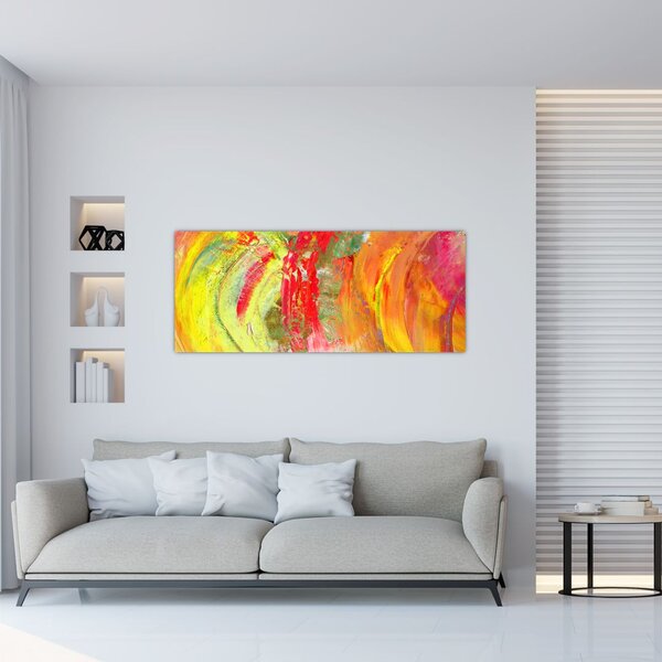 Slika apstrakcije - slikanje (120x50 cm)
