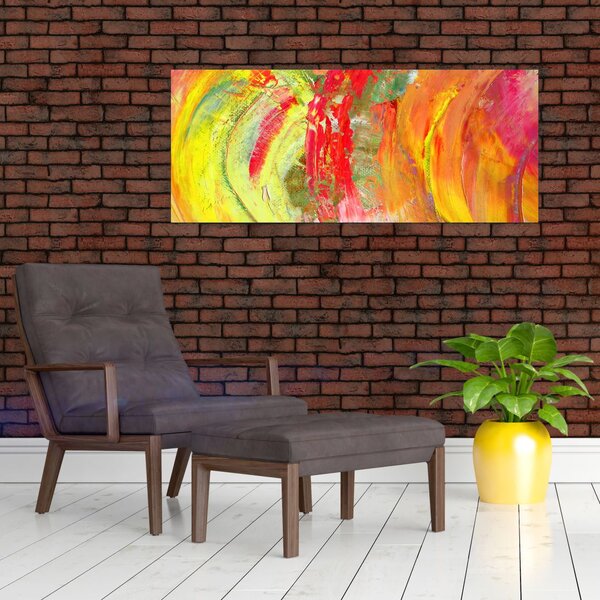 Slika apstrakcije - slikanje (120x50 cm)