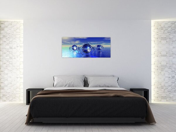 Slika apstrakcije - voda (120x50 cm)