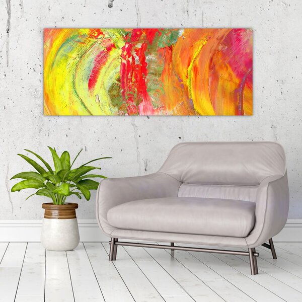Slika apstrakcije - slikanje (120x50 cm)