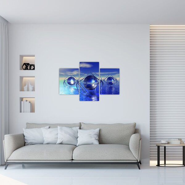Slika apstrakcije - voda (90x60 cm)