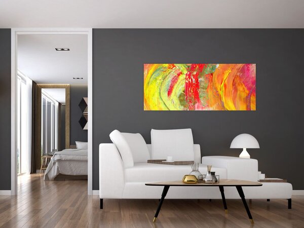 Slika apstrakcije - slikanje (120x50 cm)