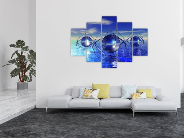 Slika apstrakcije - voda (150x105 cm)