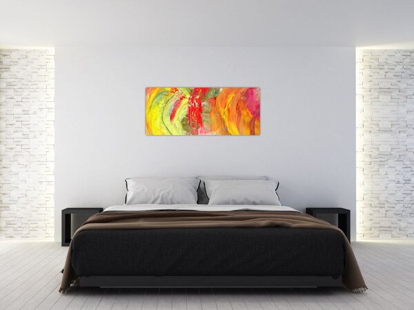 Slika apstrakcije - slikanje (120x50 cm)