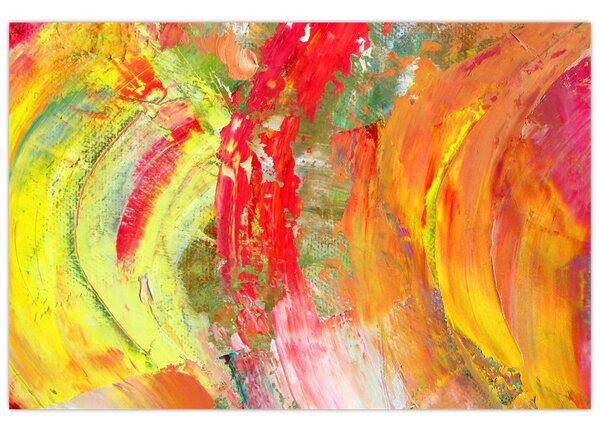 Slika apstrakcije - slikanje (90x60 cm)