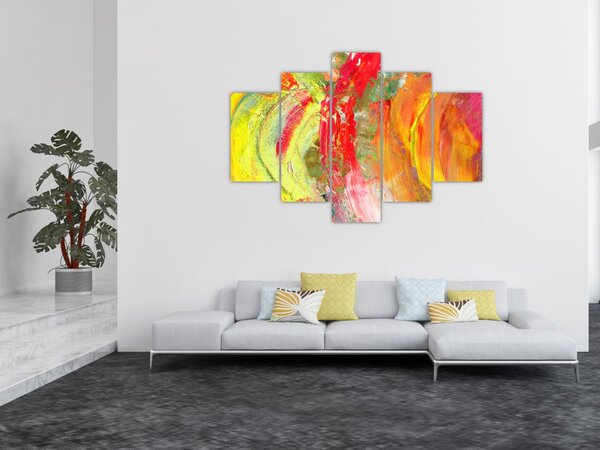 Slika apstrakcije - slikanje (150x105 cm)