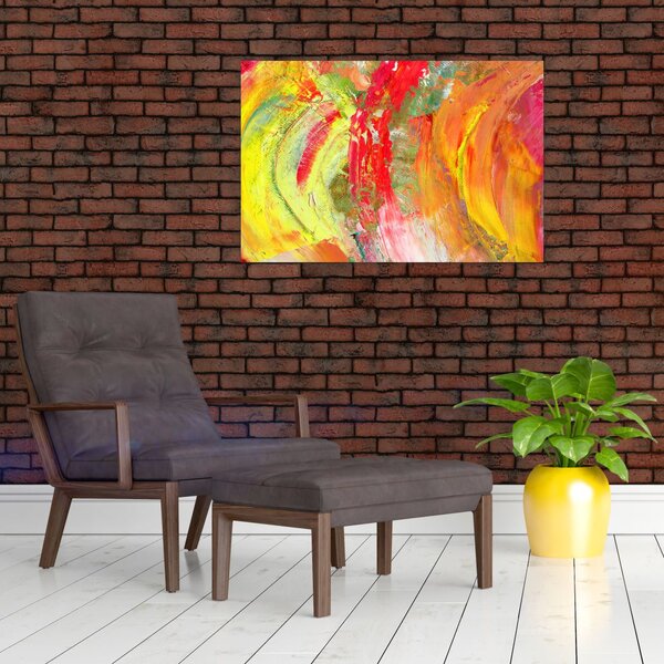 Slika apstrakcije - slikanje (90x60 cm)