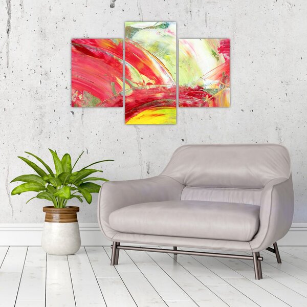 Slika apstrakcije - slikanje (90x60 cm)