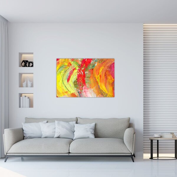 Slika apstrakcije - slikanje (90x60 cm)