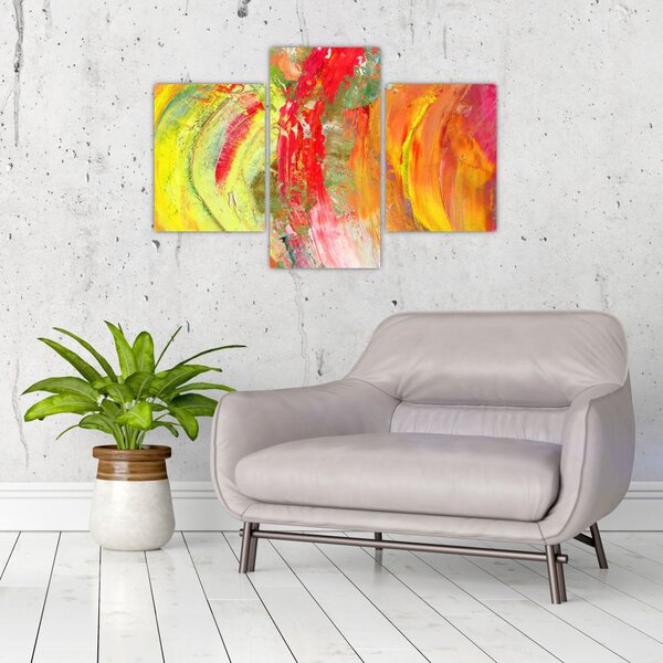 Slika apstrakcije - slikanje (90x60 cm)