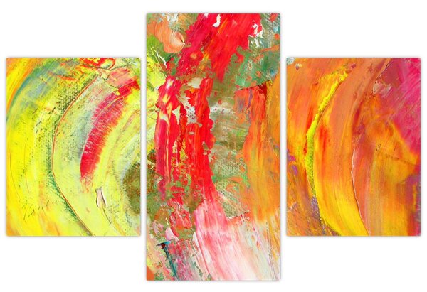 Slika apstrakcije - slikanje (90x60 cm)