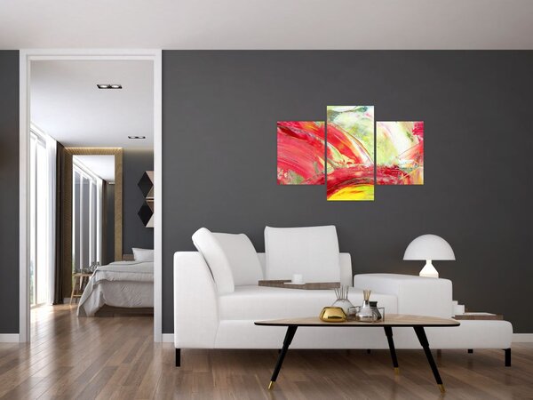 Slika apstrakcije - slikanje (90x60 cm)