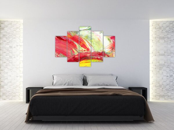 Slika apstrakcije - slikanje (150x105 cm)