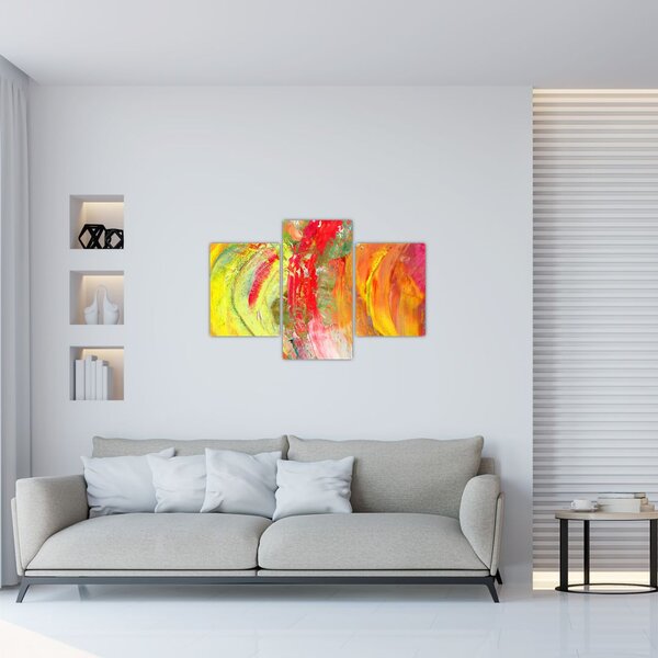 Slika apstrakcije - slikanje (90x60 cm)