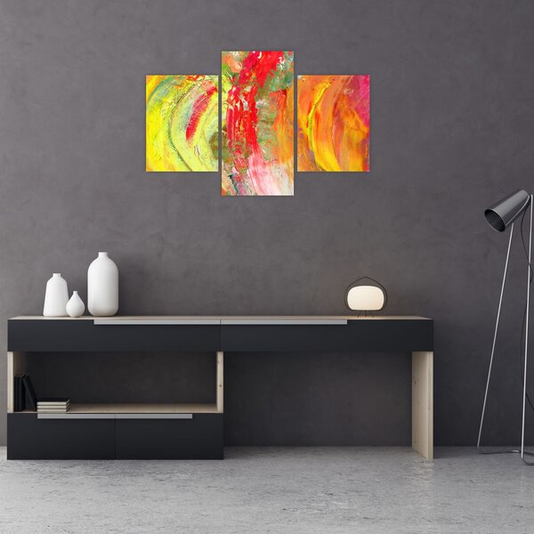 Slika apstrakcije - slikanje (90x60 cm)