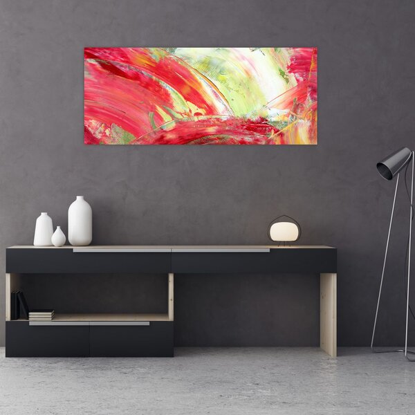 Slika apstrakcije - slikanje (120x50 cm)