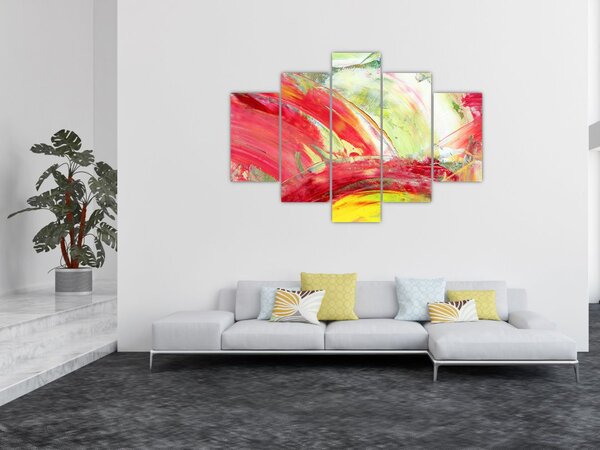 Slika apstrakcije - slikanje (150x105 cm)