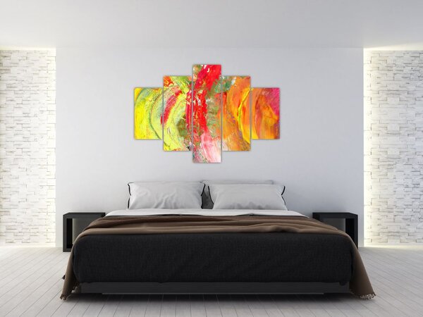 Slika apstrakcije - slikanje (150x105 cm)