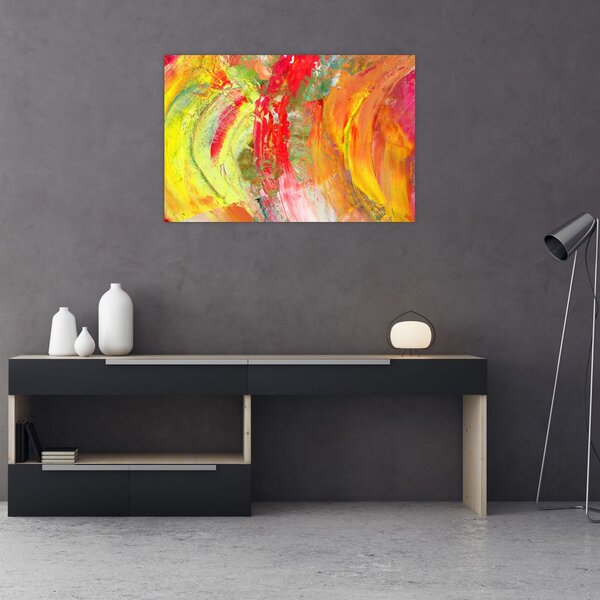 Slika apstrakcije - slikanje (90x60 cm)