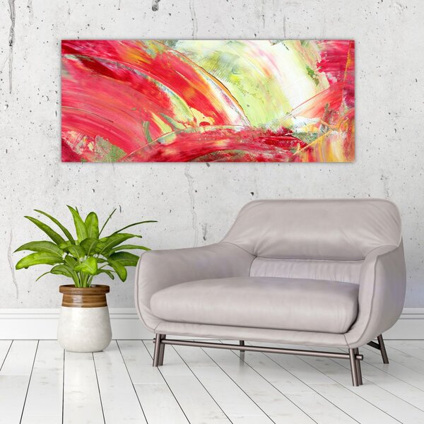 Slika apstrakcije - slikanje (120x50 cm)