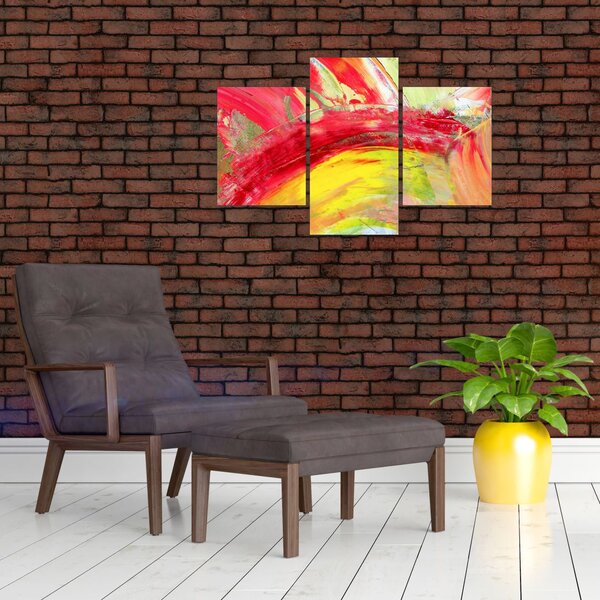 Slika apstrakcije - slikanje (90x60 cm)