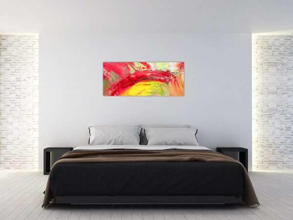 Slika apstrakcije - slikanje (120x50 cm)