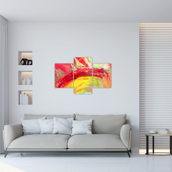 Slika apstrakcije - slikanje (90x60 cm)
