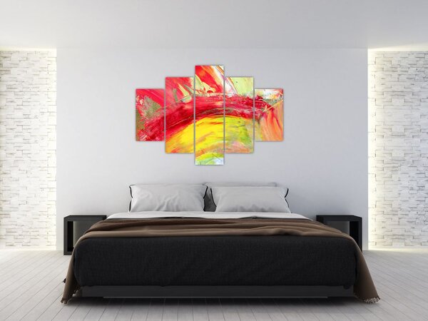Slika apstrakcije - slikanje (150x105 cm)