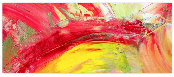 Slika apstrakcije - slikanje (120x50 cm)