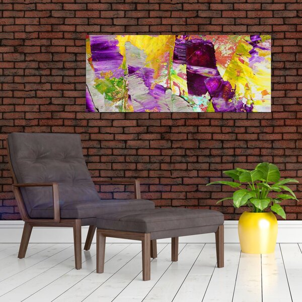 Slika apstrakcije - slikanje (120x50 cm)