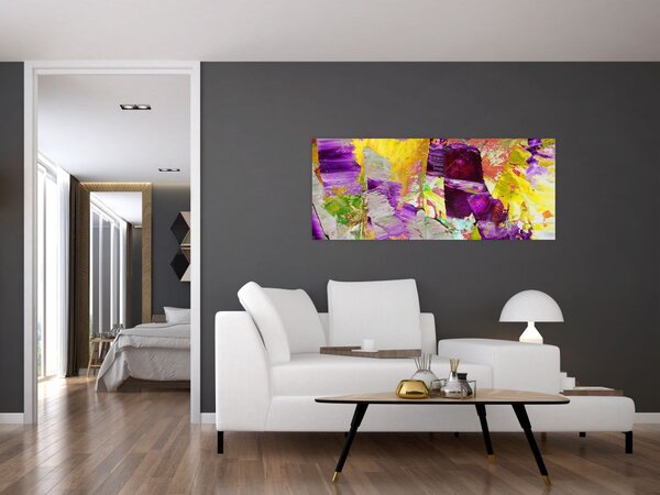 Slika apstrakcije - slikanje (120x50 cm)